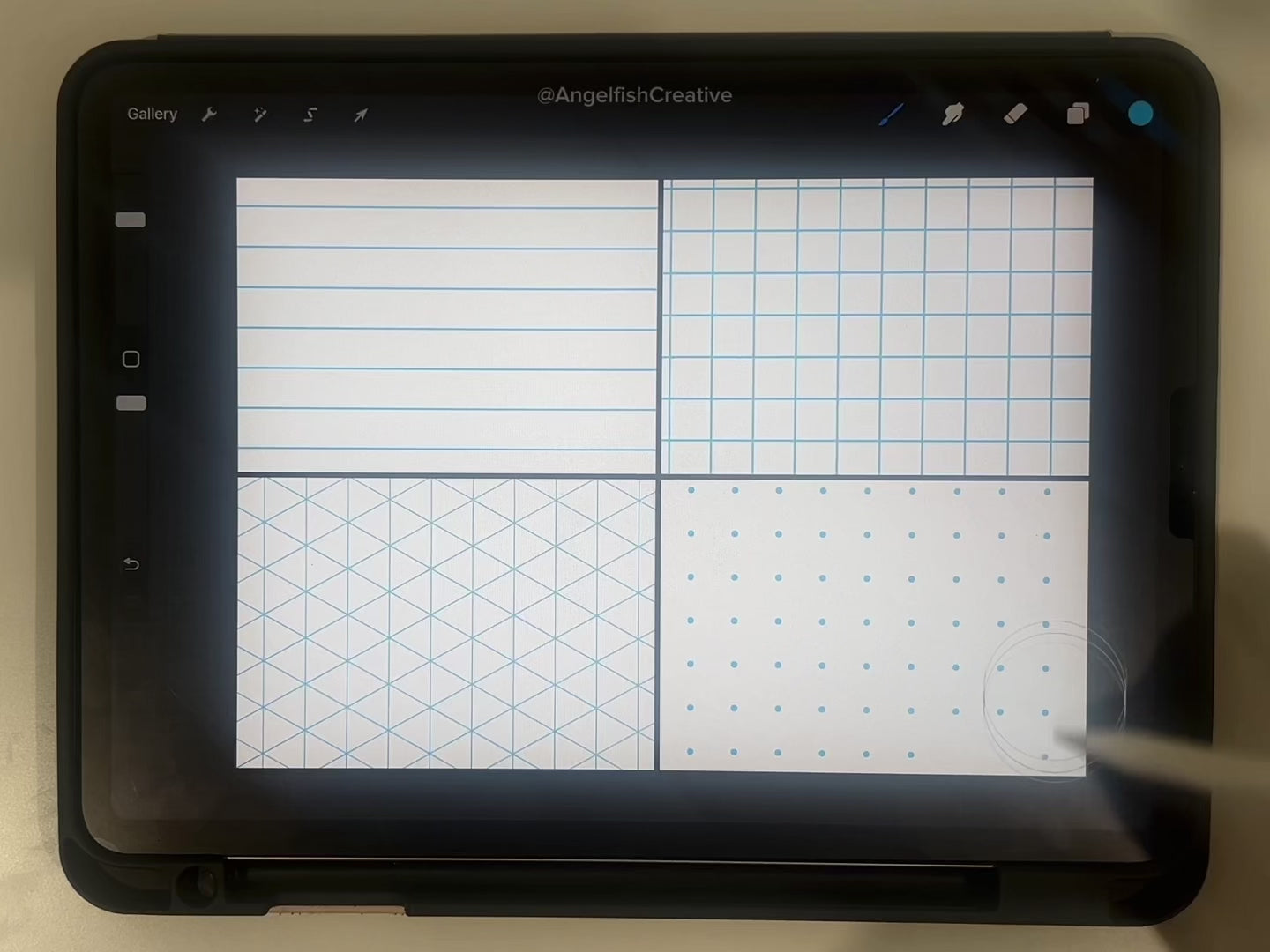 Lined Paper Procreate Brush Set - 40 Seamless Patterns, video example