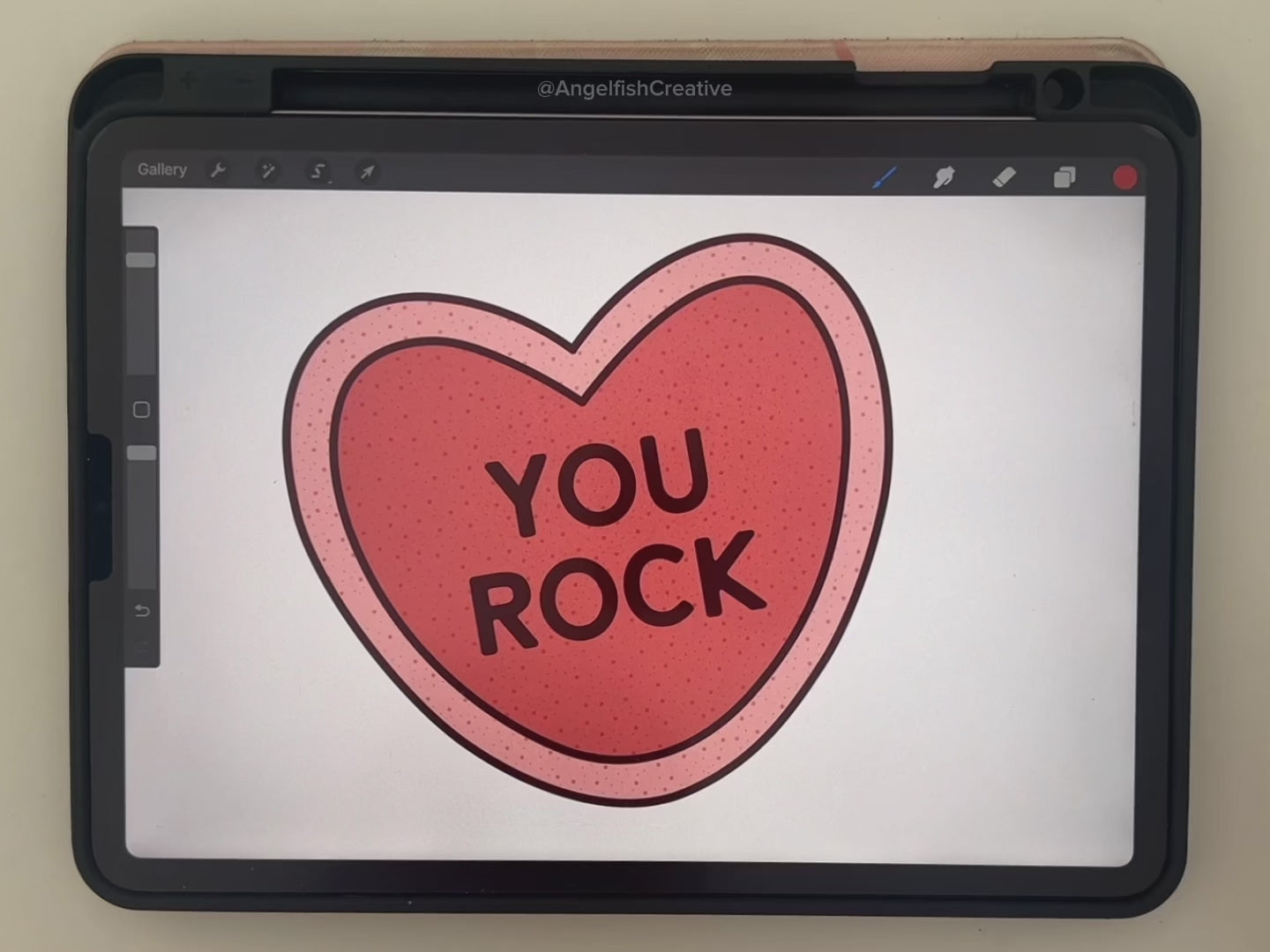 Candy Heart Drawing Kit Brush Set for Procreate | Valentine's Day Conversation Heart Creator, video