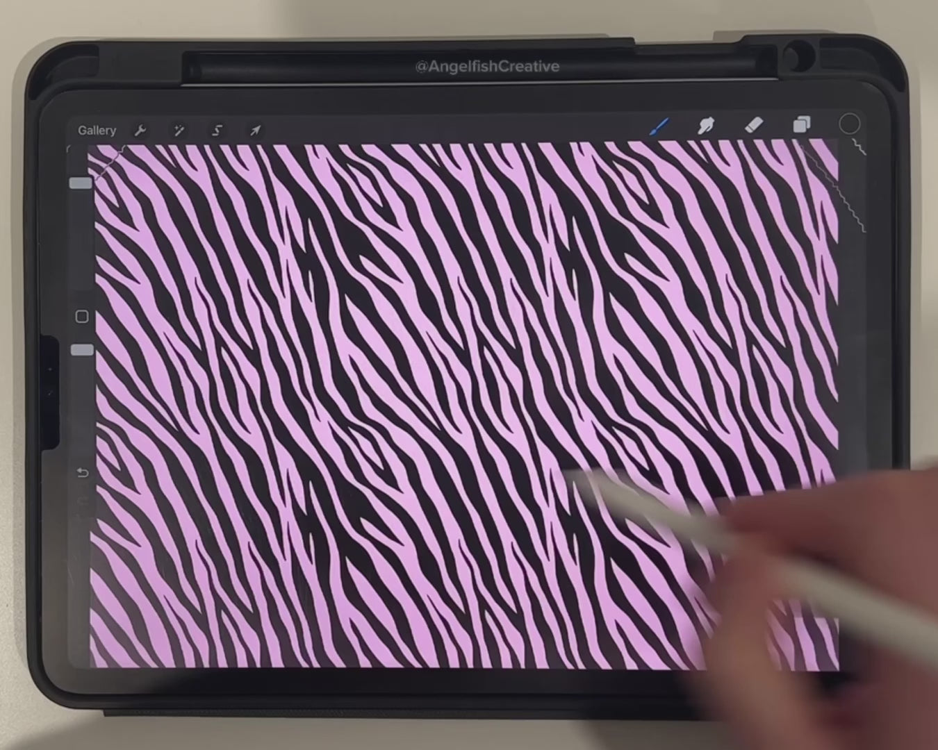 Zebra Print Brush Set for Procreate | 6 Zebra Animal Stripe Print Brushes, video