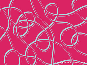 3D Outline Procreate Brush Set | Set of 4 Procreate Brushes for 3D shadow lettering, abstract squiggle line