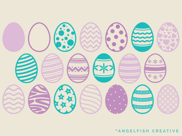 Easter Eggs Stamp Brush Set for Procreate | Set of 20 Brushes, stamps