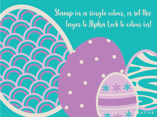 Easter Eggs Stamp Brush Set for Procreate | Set of 20 Brushes, pattern