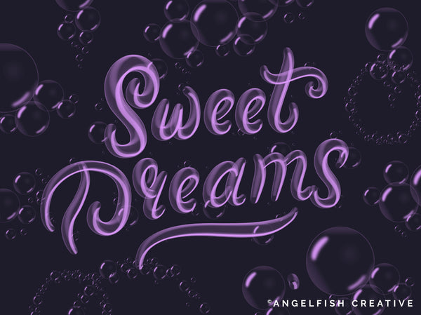 Bubble Procreate Brush Set | 21 Lettering, Scatter & Stamp Bubbles Brushes, sweet dreams