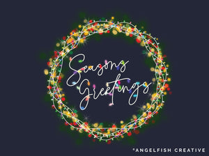Christmas Lights Procreate Brush Set | 56 Bokeh Sparkle Neon Glow Fairy Light Brushes, seasons greeting light artwork