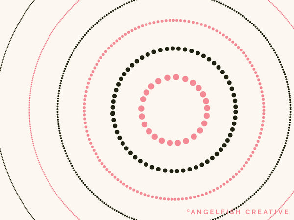 Dottie Brush for Procreate | Circle Polka Dot, Dotted Line Border Brush, circles background