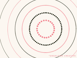Dottie Brush for Procreate | Circle Polka Dot, Dotted Line Border Brush, circles background