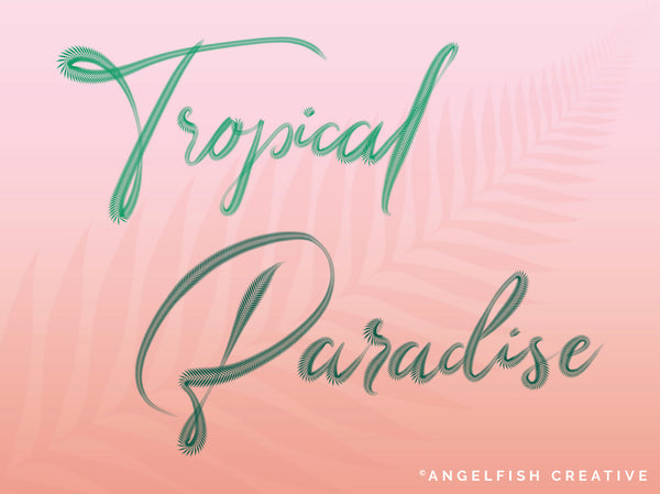 Fern Brush for Procreate | Tropical Leaf Greenery Calligraphy Brush, tropical paradise hand lettering