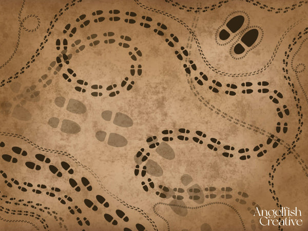 Footprints Procreate Brush Set | Set of 8 magical harry potter inspired marauders map Procreate Brushes footprint artwork