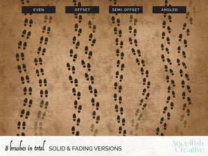 Footprints Procreate Brush Set | Set of 8 magical harry potter inspired marauders map Procreate Brushes, brush styles