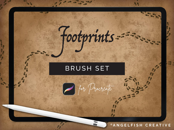 Footprints Procreate Brush Set | Set of 8 magical harry potter inspired marauders map Procreate Brushes, title art
