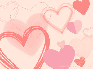 Heart Stamps Brush Set for Procreate | Set of 20 Brushes | Valentines Love Heart Hand-drawn Hearts, heart background