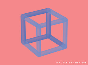 Hollow Brush Set for Procreate | Set of 7 - 3D Tube Lettering Brushes, 3D cube drawing