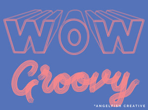 Hollow Brush Set for Procreate | Set of 7 - 3D Tube Lettering Brushes, wow groovy hand lettering