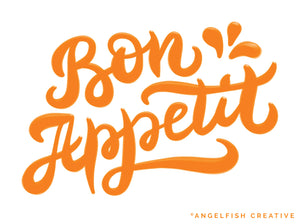 Juicy Brush for Procreate | Shiny 3D Lettering & Drawing Brush, bon appetit hand lettering