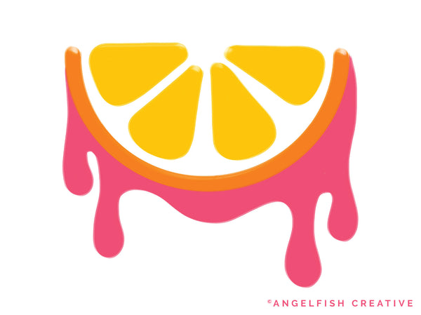 Juicy Brush for Procreate | Shiny 3D Lettering & Drawing Brush, juicy orange lemon drawing