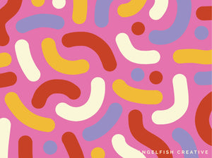 Mega Monoline Brush, procreate ipad, rounded large monoline single brush, abstract squiggle pattern