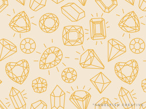 Sequins Brush Set for Procreate | 6 Glitter Sequin Scatter Lettering Brushes, gemstone outlines