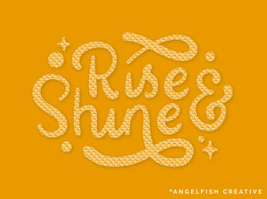 Sequins Brush Set for Procreate | 6 Glitter Sequin Scatter Lettering Brushes, rise and shine hand lettering