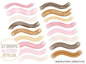 Slinky Brush Set, ipad procreate, mandala spiral brushes, shape slinky styles