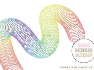 Slinky Brush Set, ipad procreate, mandala spiral brushes, rainbow slinky