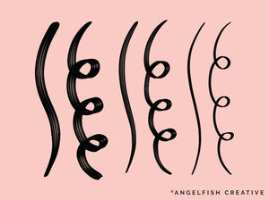 Streaky Brush for Procreate | Grunge Texture Streaks Calligraphy Lettering Brush, brush sizes