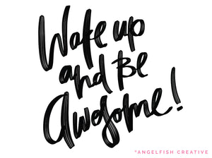 Streaky Brush for Procreate | Grunge Texture Streaks Calligraphy Lettering Brush, wake up and be awesome hand lettering