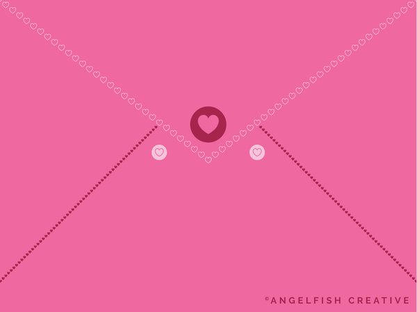 Sweet Heart Brush Set | 4 Procreate Love Heart Line/Lettering Brushes, envelope