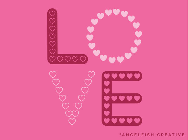 Sweet Heart Brush Set | 4 Procreate Love Heart Line/Lettering Brushes, love hand lettering